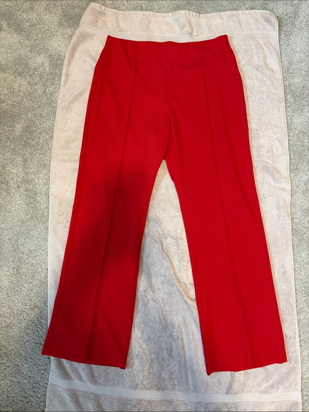 LuLaRoe Women's Joey Pintuck Pull On Pants - Red - Size M - Worn 1x